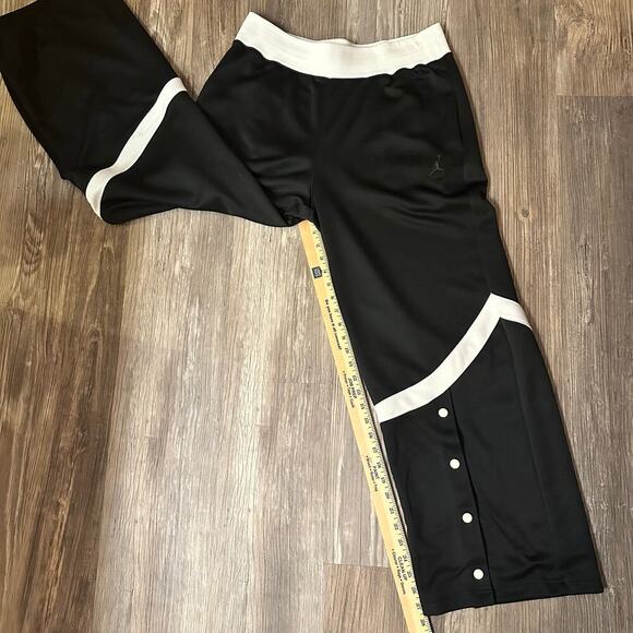 Jordan (Her)itage Women's Loose Fit Suit Pants Black Snap Detail Detail Size L - Picture 5 of 7